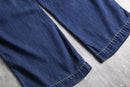 indigo color tencel baggy denim pants