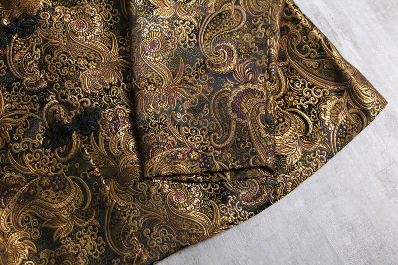 gold color china jacquard jacket