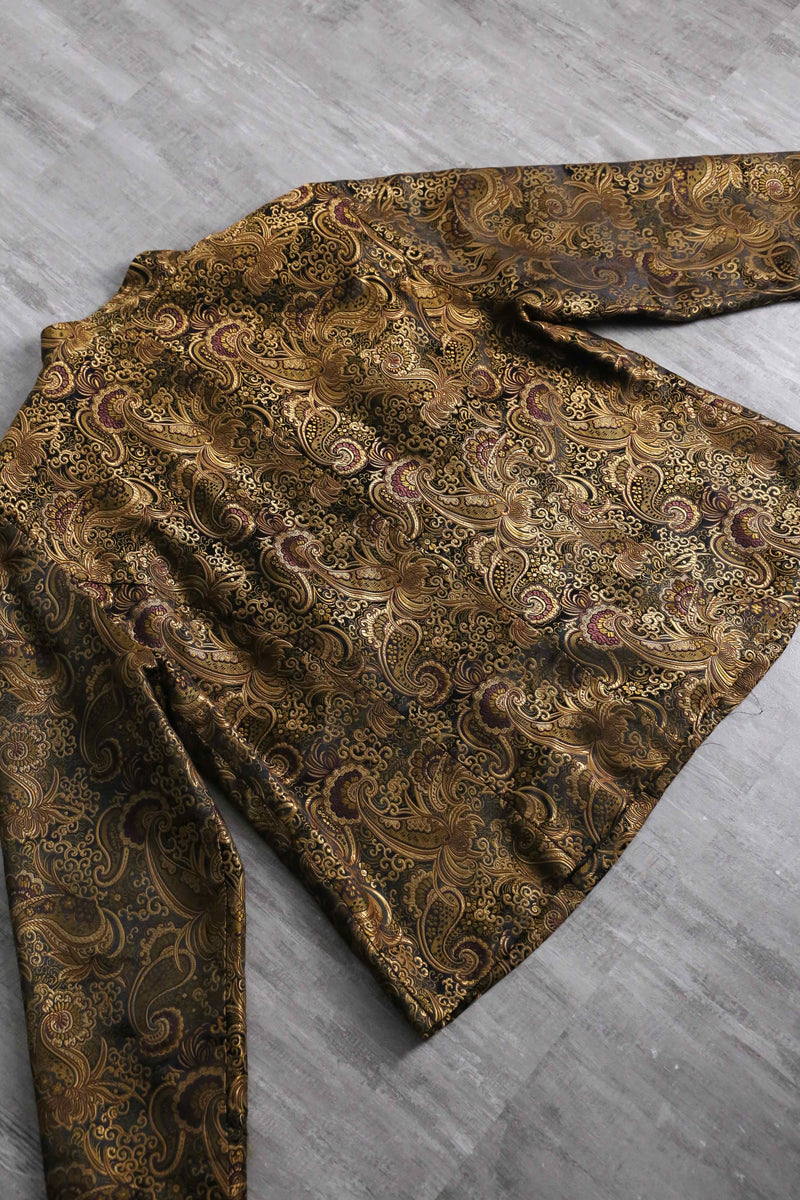 gold color china jacquard jacket