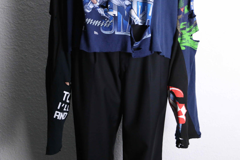"Re:make" destroy & many docking L/S Tee