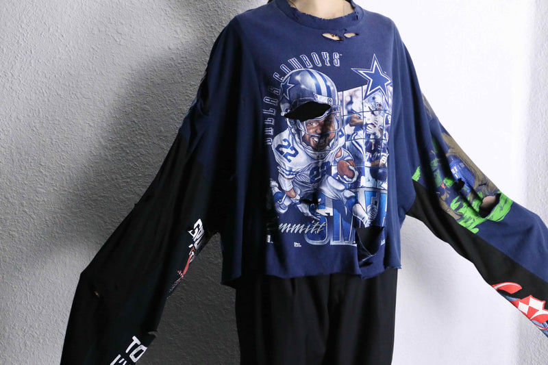"Re:make" destroy & many docking L/S Tee