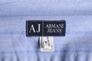 90s “ARMANI JEANS” stripe s/s shirt