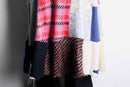 ''Re:make'' patchwork design knit long skirt