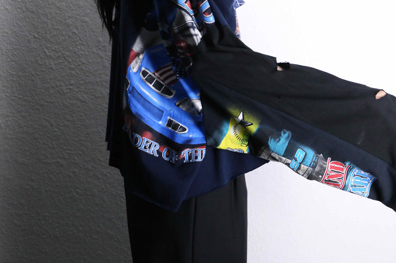 "Re:make" destroy & many docking L/S Tee