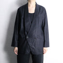 black linen double easy tailored jacket