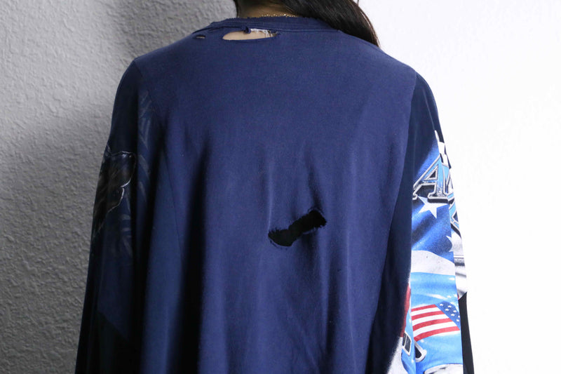 "Re:make" destroy & many docking L/S Tee