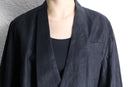 black linen double easy tailored jacket