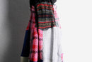 ''Re:make'' patchwork design knit long skirt