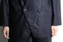 black linen double easy tailored jacket