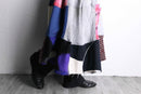 ''Re:make'' patchwork design knit long skirt
