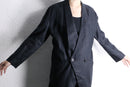 black linen double easy tailored jacket
