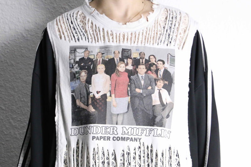 "Re:make" lace layered custom Tee