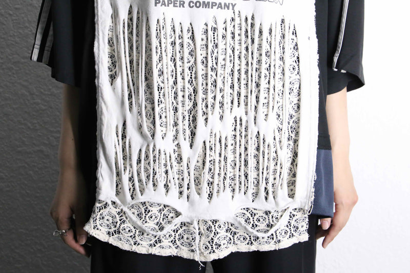 "Re:make" lace layered custom Tee