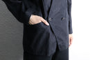 black linen double easy tailored jacket