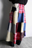 ''Re:make'' patchwork design knit long skirt
