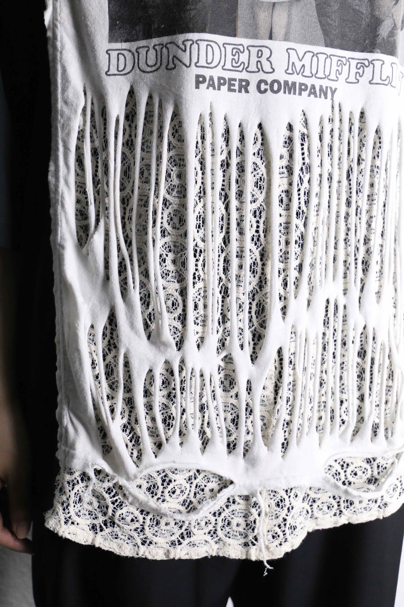 "Re:make" lace layered custom Tee