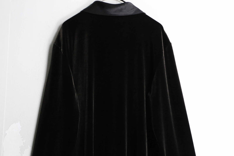 "CHICO'S" black zip up velvet blouson