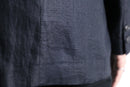 black linen double easy tailored jacket