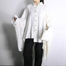 "Re:make" 3-docking white wide sleeve shirt