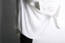 "Re:make" 3-docking white wide sleeve shirt
