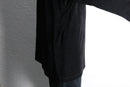 black acetate blend oversized henley neck L/S tee
