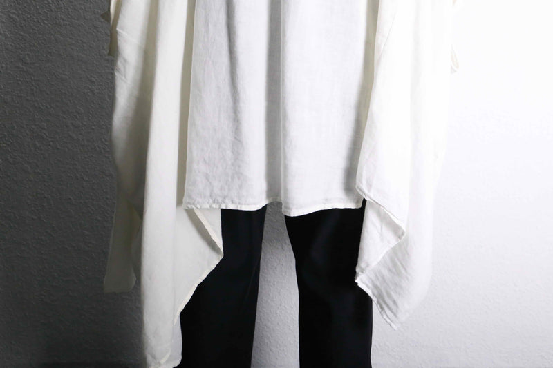 "Re:make" 3-docking white wide sleeve shirt