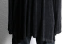 black acetate blend oversized henley neck L/S tee