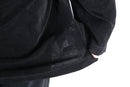 black acetate blend oversized henley neck L/S tee
