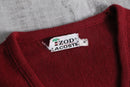 70's “IZOD LACOSTE” red orlon acryl V-neck knit sweater