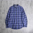 "CK" blue ombre check shirt