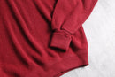 70's “IZOD LACOSTE” red orlon acryl V-neck knit sweater