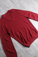 70's “IZOD LACOSTE” red orlon acryl V-neck knit sweater