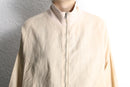 90's ivory linen curved hem short blouson