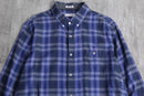 "CK" blue ombre check shirt