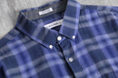 "CK" blue ombre check shirt