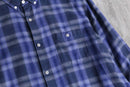 "CK" blue ombre check shirt