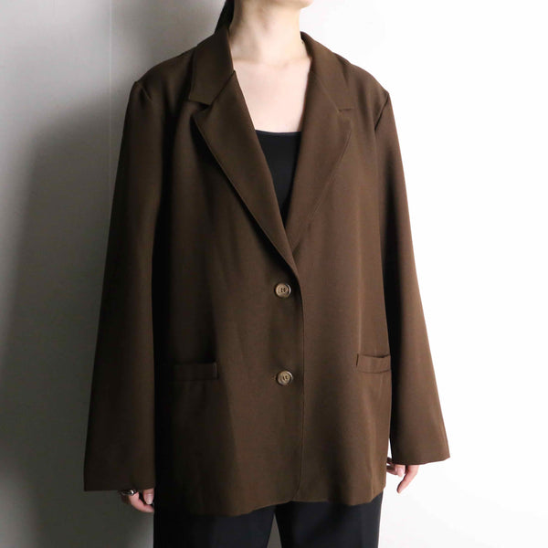 brown color simple easy tailored jacket