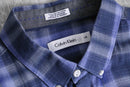 "CK" blue ombre check shirt