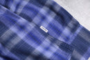"CK" blue ombre check shirt