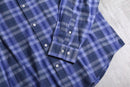 "CK" blue ombre check shirt