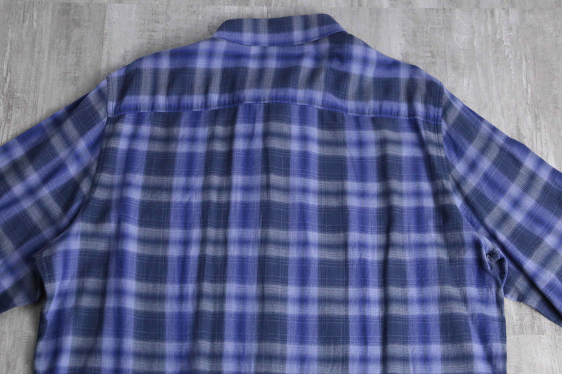 "CK" blue ombre check shirt