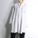 "Ralph Lauren" white linen oversized BD shirt