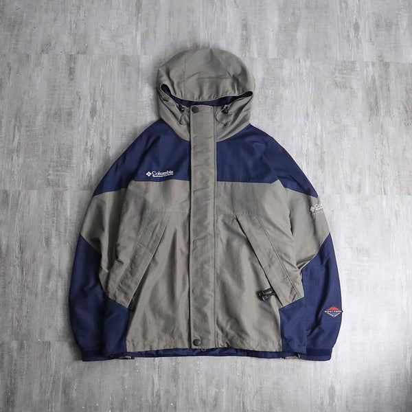 "Columbia" navy × khaki combi nylon jacket