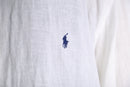 "Ralph Lauren" white linen oversized BD shirt