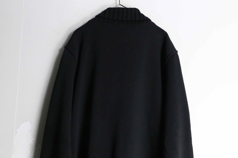 "DOLCE&GABBANA" black shawl color double knit cardigan