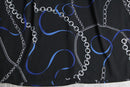00's chain×ribbon design poly shirt