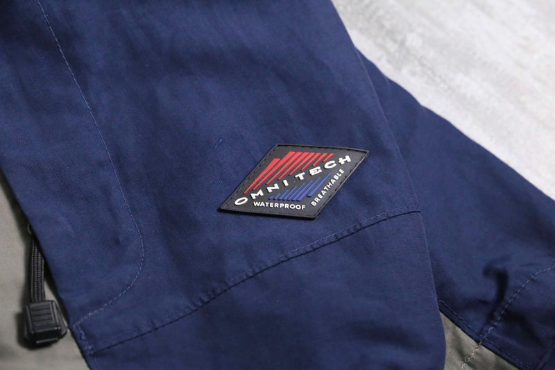 "Columbia" navy × khaki combi nylon jacket