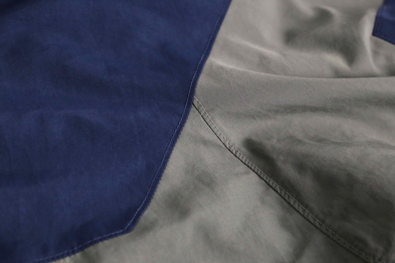 "Columbia" navy × khaki combi nylon jacket