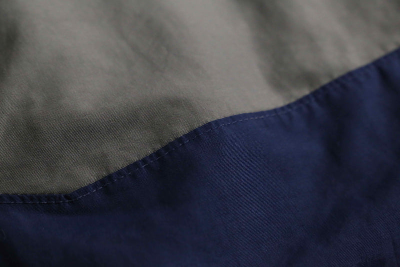"Columbia" navy × khaki combi nylon jacket
