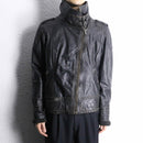 "HARLEY DAVIDSON" double rider's goat skin leather jacket